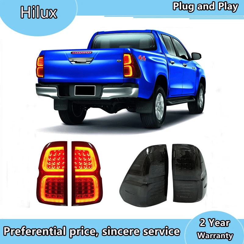 Car Styling for Toyota Revo LED Taillight 2015 2016 2017 for Hilux Taillight New Vigo LED Taillight black Car styling