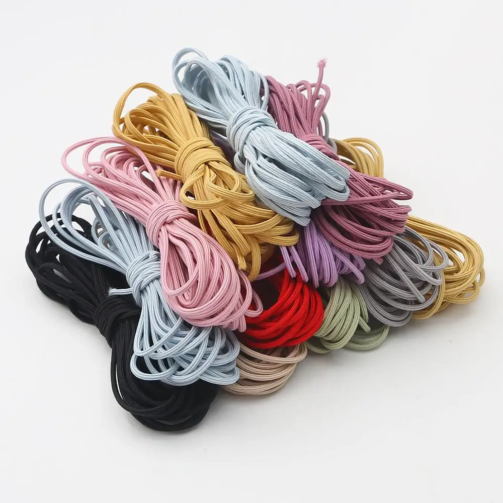 5m/Lot 2-3.5mm Nylon Elastic Band Cord String Stretch Rope Rubber Band for DIY Hairband Bracelet Hair Accessories Jewelry Making