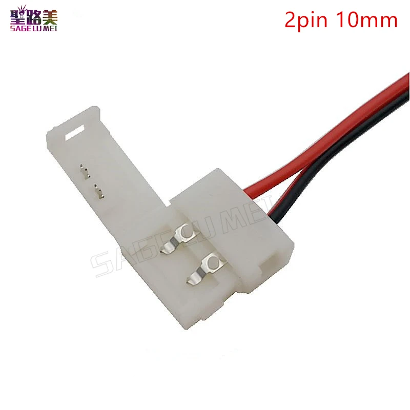 5-100pcs 2pin 8mm 10mm 3pin 4pin 5pin 6pin led connector cable Free Welding For 5050 3528 Single Color RGB RGBW RGBCCT LED Strip