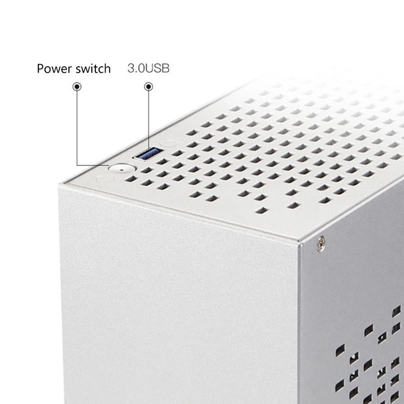 203B الألومنيوم B07 HTPC كمبيوتر ألعاب صغيرة الحال USB الشاسيه الناهض كابل وشملت