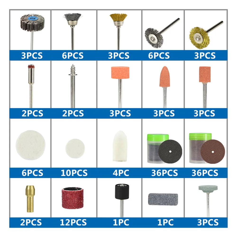 Rotary Power Tool Fits Dremel 145pcs 1/8" Shank Sanding Polish Accessory Bit Set   