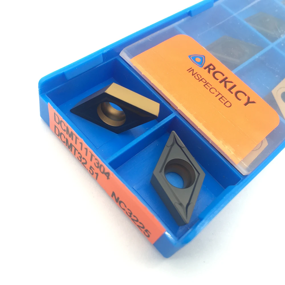 10 Chiếc DCMT11T304 NC3020 PC9030 DCMT11T308 Chất Lượng Cao Carbide Chèn Nội Bộ Dụng Cụ Quay Rau Lắp CNC Sau Dụng Cụ