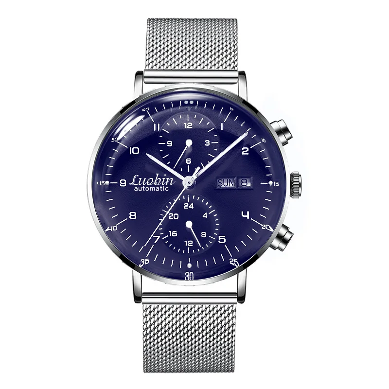 Luobin Automatic Watch Men\'s Mechanical Wristwatch Fashion Dress Watches Luxury 42mm Luminous Watches Relojes Para Hombre 2021
