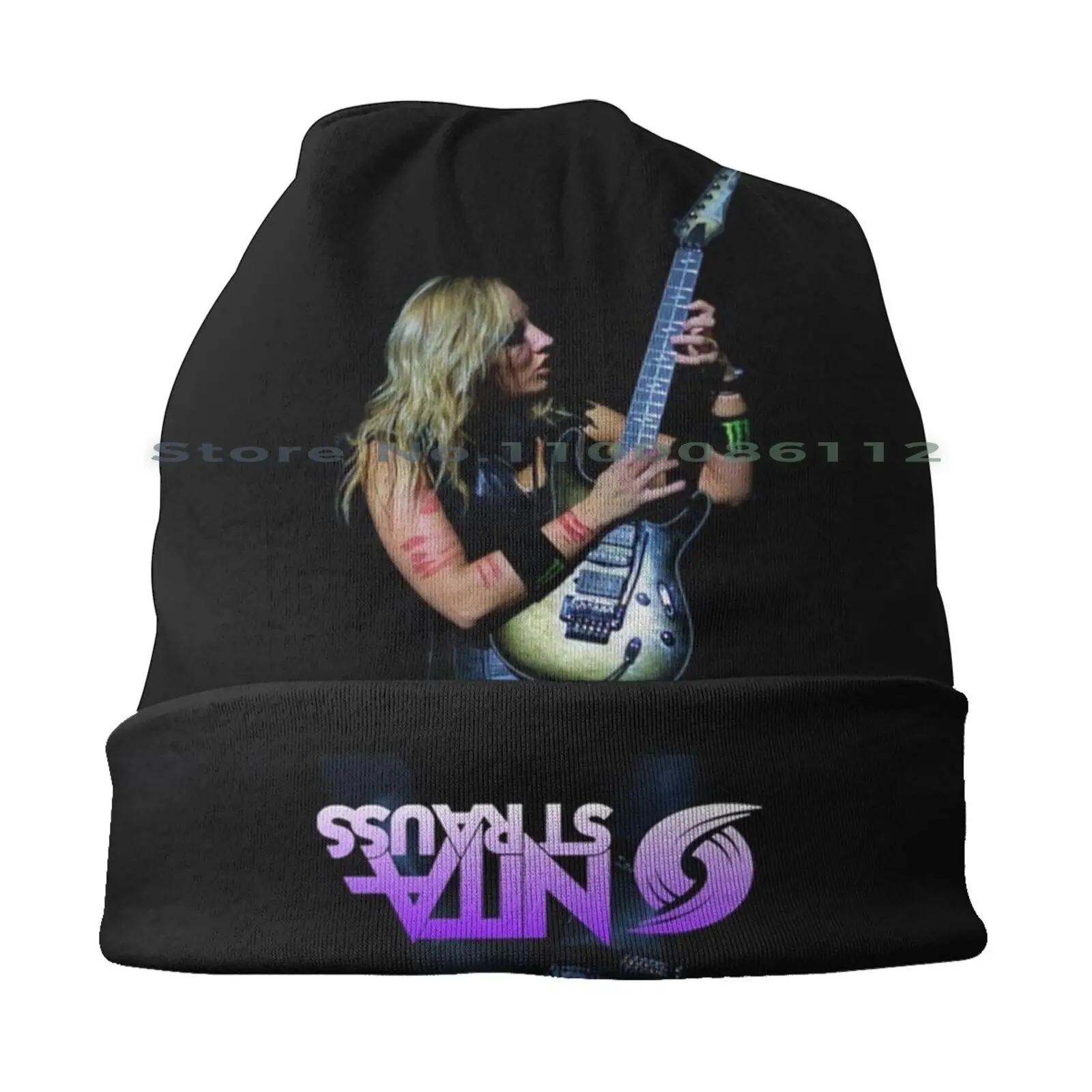 Nita Strauss Beanies Knit Hat Nita Strauss Alice Cooper Band Music Live Guitar Brimless Knitted Hat Skullcap Gift Casual