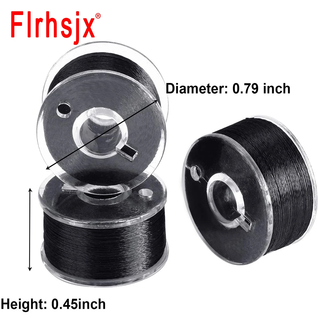 FLRHSJX Sewing Thread Bobbins Spools Sewing Machine Bobbins with Thread for Home Machine DIY Sewing Accessories Black and White