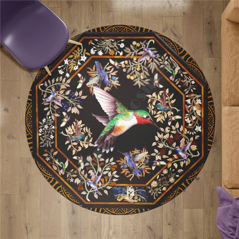 

Flowers and Birds Carpet Square Anti-Skid Area Floor Mat 3D Rug Non-slip Mat Dining Room Living Room Soft Bedroom Carpet 08