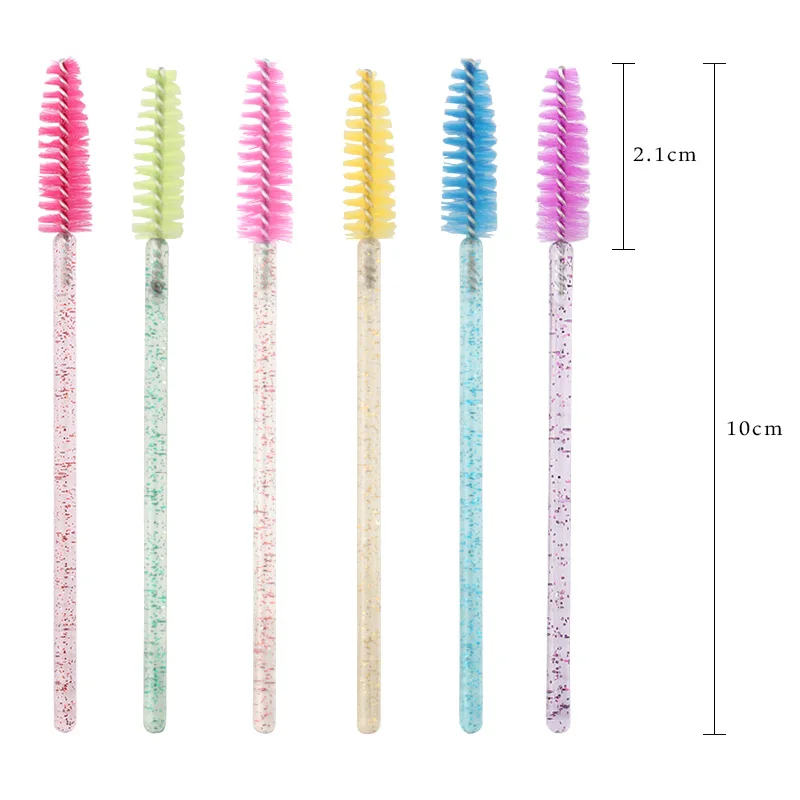 50 pièces d\'extension de cils brosse à sourcils jetable baguette de Mascara applicateur bobines cils cosmétiques ensemble de pinceaux de maquillage