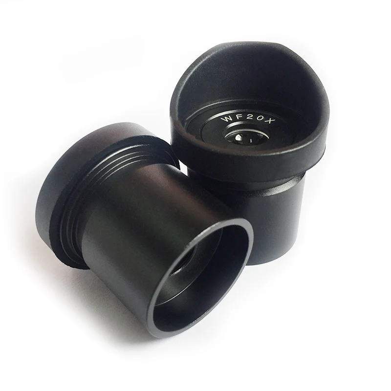 Pair Wide Field Eyepiece Optical Lens for Stereo Microscope with Mounting Diameter 30mm or 30.5mm Rubber Eye Cups WF5X WF10X