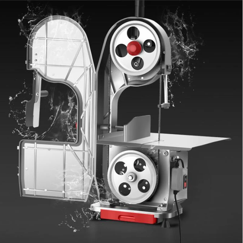 Sierras para huesos de carne, máquina cortadora de huesos, sierra eléctrica para huesos, cortadora de carne congelada, máquina comercial de corte de costillas Trotter de escritorio