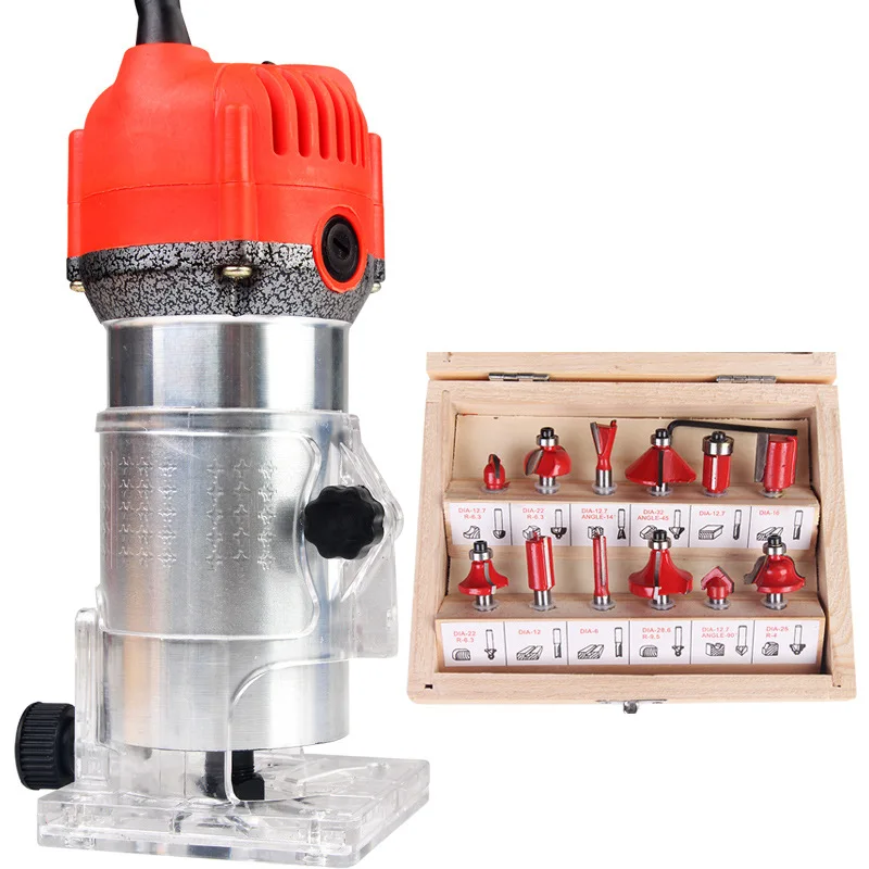 300W 220V ไม้ไฟฟ้า Trimmer Woodworking ไม้ไฟฟ้า Trimmer ไม้ลามิเนตเตอร์ Edge ช่างประกอบชุด