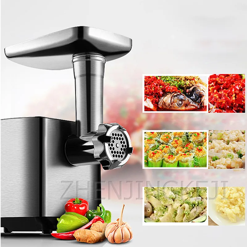 Automatic Electric Meat Grinder 220V Multifunction Sausage Stuffer Meat Mincer Food Processor Stainless Steel Food Processor