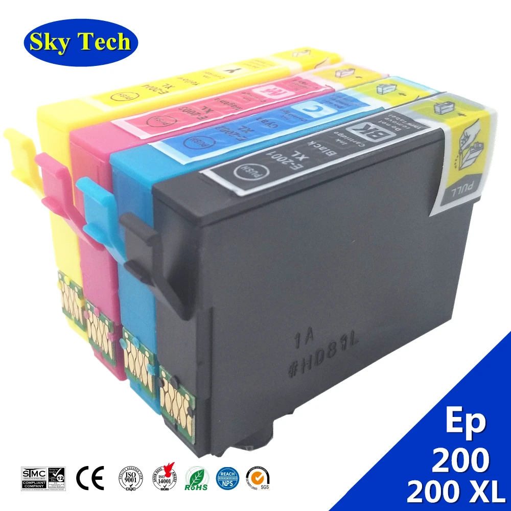 Sky For Epson 200 200XL T2001 Compatible Cartridge For XP-100 XP-200 XP-300 XP-310 XP-400 XP-410 WF-2510 WF-2520 WF-2530 WF-2540