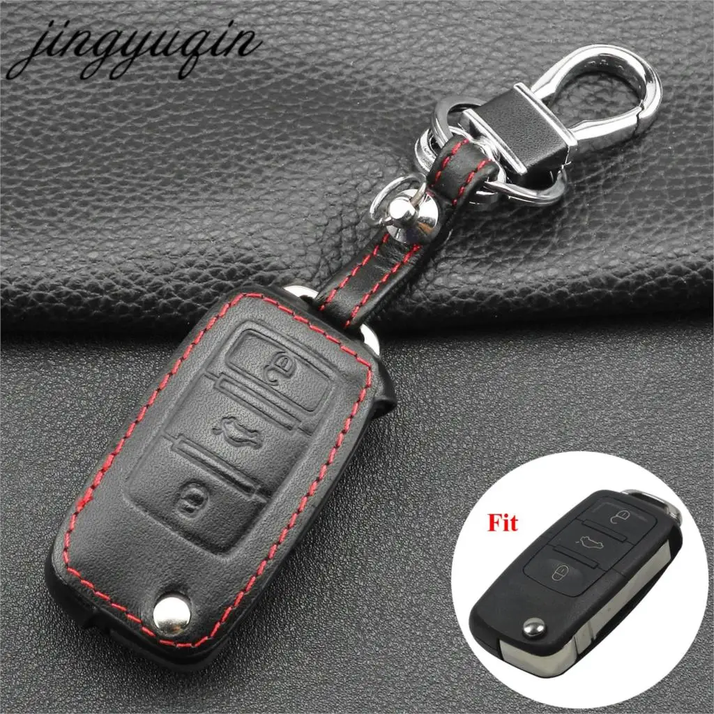 Jingyuqin 6QE 959 753 Fernbedienung Auto Schlüsselanhänger 434 MHz für Volkswagen VW Fox Gol Sharan 2010 + Saveiro2009-2012 6QE 959753 Flip 3-Knöpfe – Detail 11