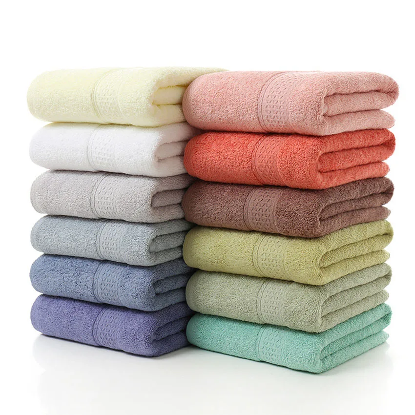 

10 70*140cm Bath Towel 100% Cotton 350g Shower Towels Face Towels Thick High Quality serviette toalla Handtuch For Adults Kids