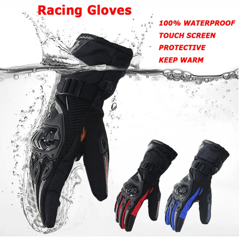 

Motorcycle gloves 100% Waterproof windproof Winter warm Guantes Luvas Touch Screen Moto Eldiveni Protective