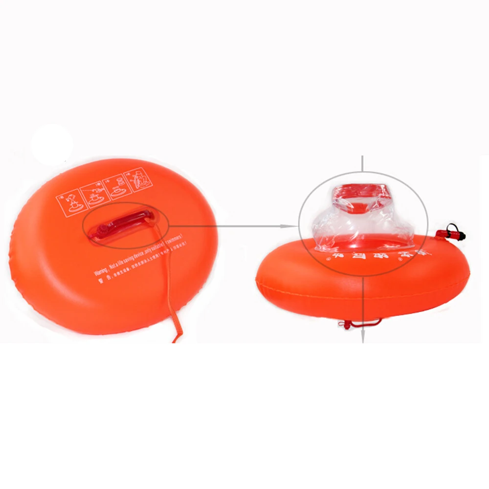 PVC Swimming Buoy Safety Double Airbags, Tow Float Swimming Inflatable Flotation Dry Bag, Diving Safety Signal Air Bag