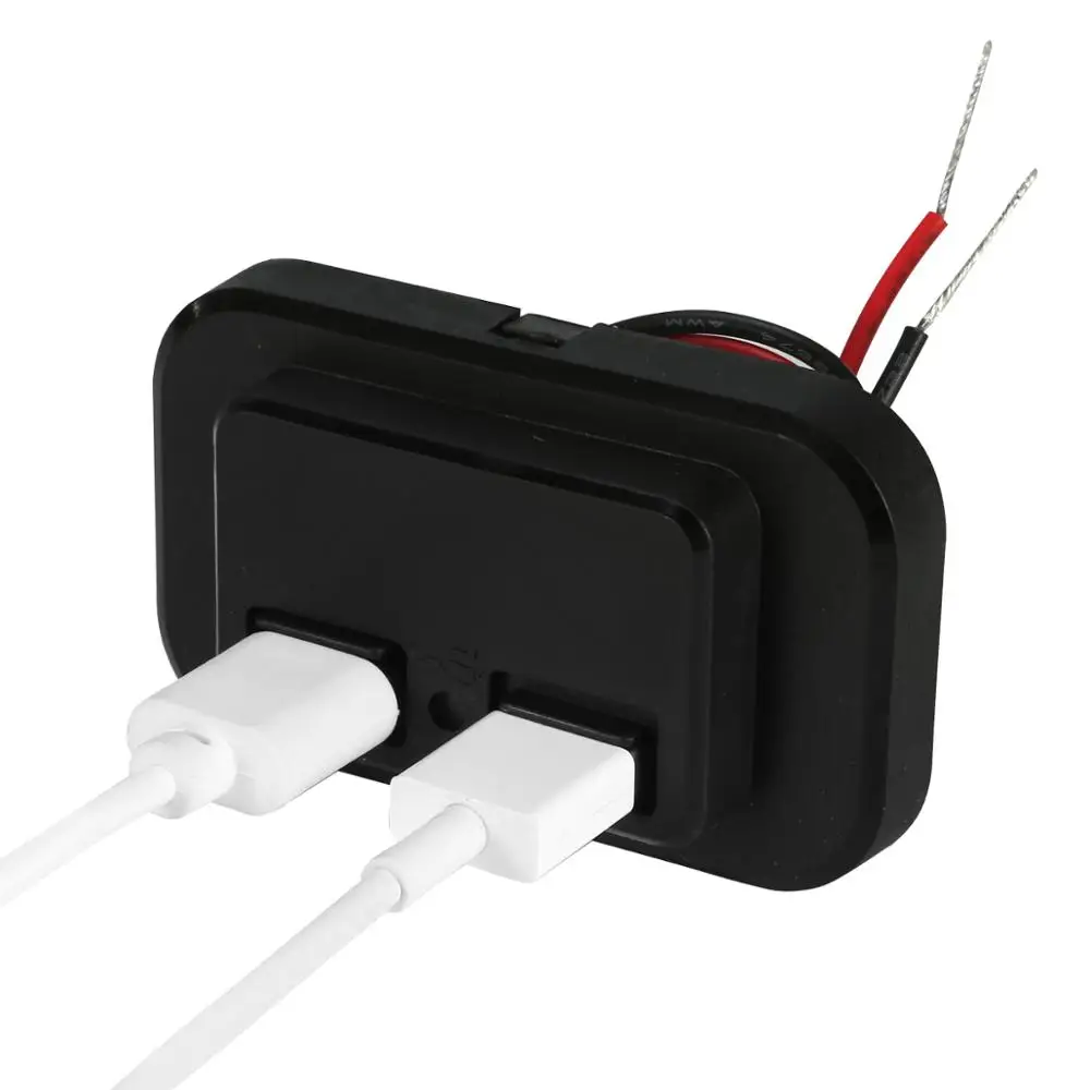 Dual USB Charger Socket 3.1A 4.8A 12V PD Type C for Motorcycle Auto Truck ATV Boat Car RV Bus Power Adapter Outlet Dustproof