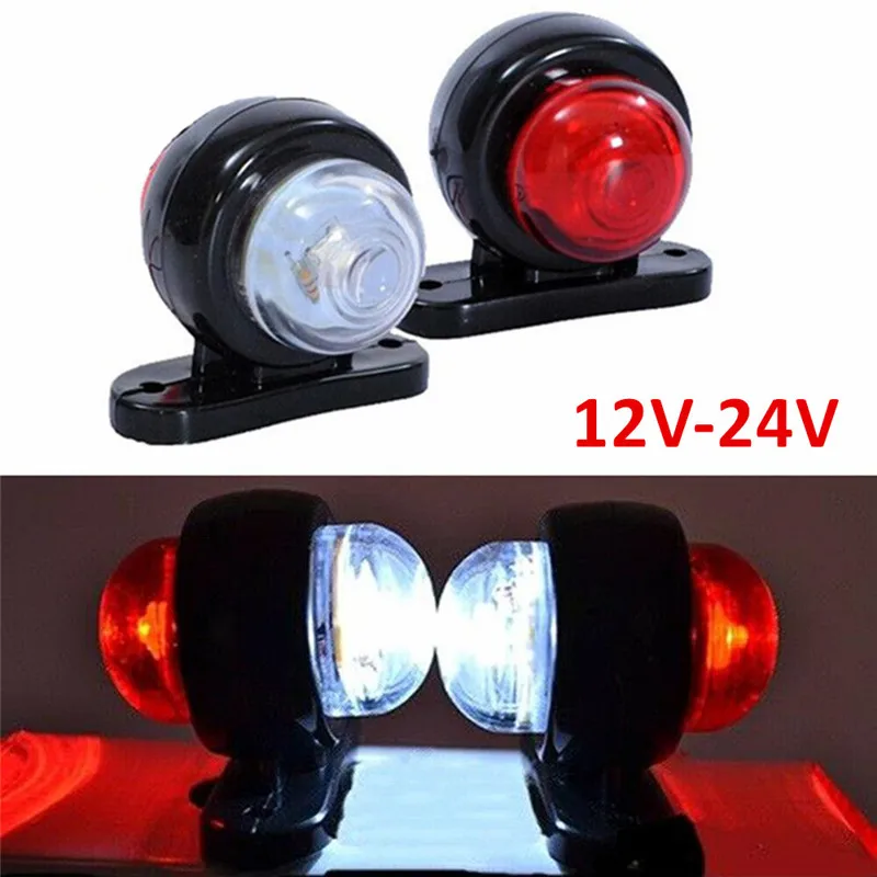 2PCS Outline Marker LED Side Marker 24v LED Truck Lights Trailer Lamp LED Truck Light Van Trailer Side Marker Light 12V