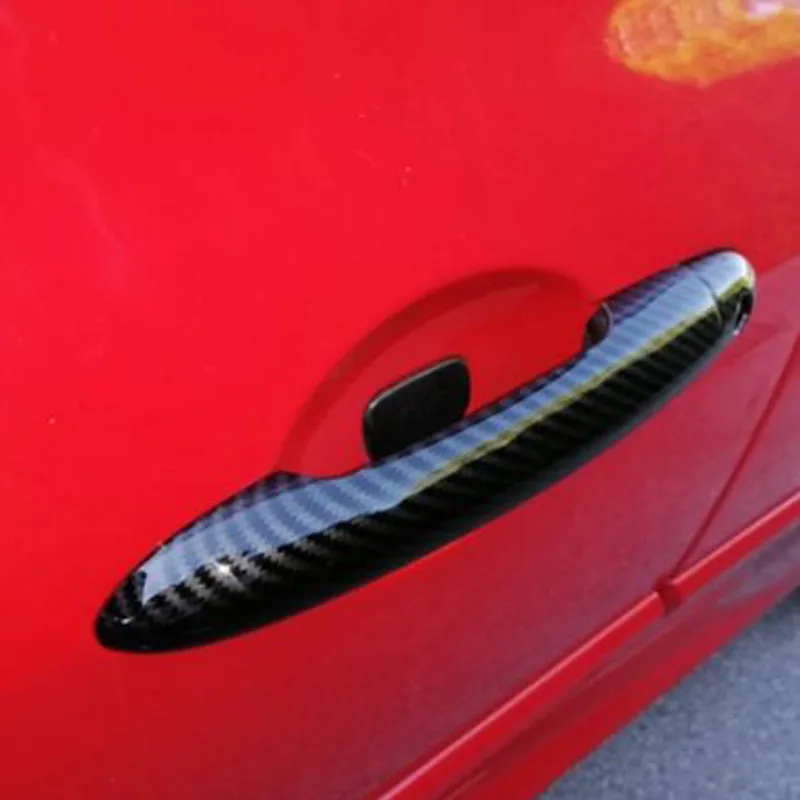 Door Handle Cover Trim Handles Covers for Renault Clio 3 Iii Mk3 Car Accessories Plastic Carbon Fiber