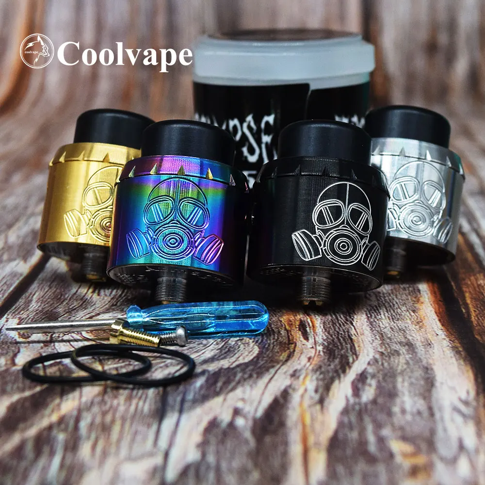 Ngày Tận Thế Rda 25Mm RDA Tận GEN RDA Điều Chỉnh Luồng Khí Rebuildable Điều Khiển 25Mm Ống Giác Hơi Xe Tăng Phù Hợp Với Thc Cơ Mod