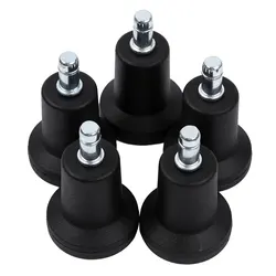 5Pcs Bell Glides Replacement Anti-slip Plug-in Foot Pads For Office Chair Swivel Caster Wheels to Fixed Stationary Castors