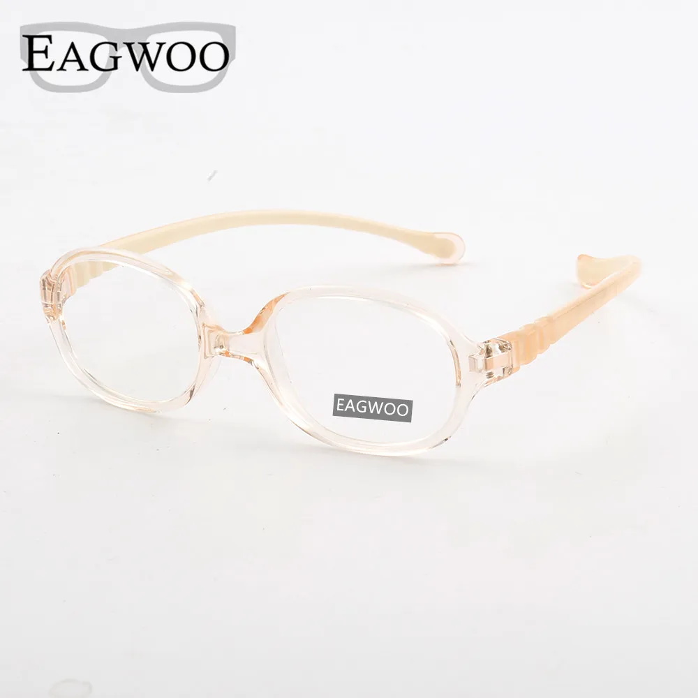 

EAGWOO Silicon Soft Eyeglasses Small Optical Frame Plain Knock Down Boy Girl Sepectacle Clear Spectacle Light Comfortable