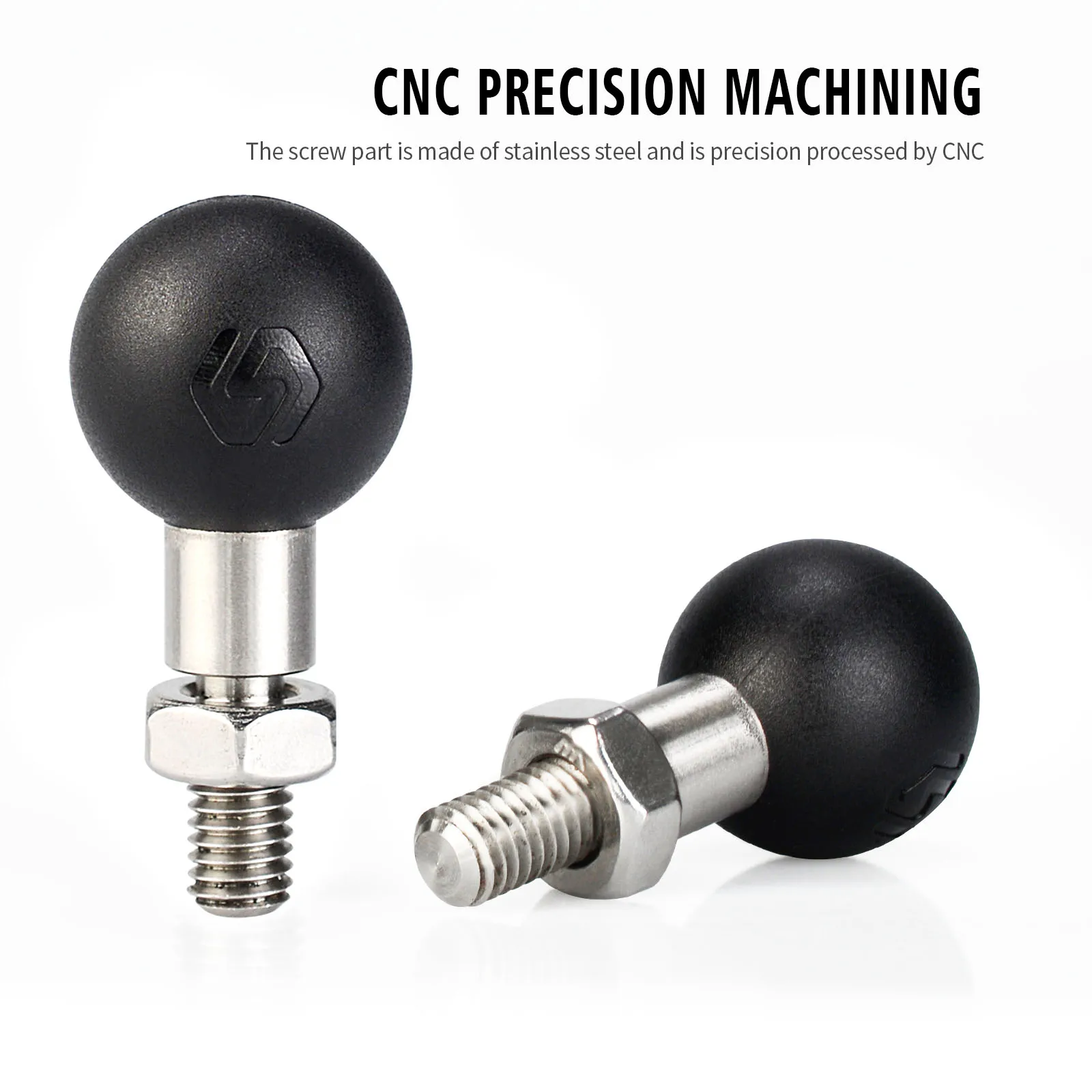Motorcycle Ball Base 1inch M8/M10x1.25 Male Thread Mount Motorbike for Ram Moun N0HC