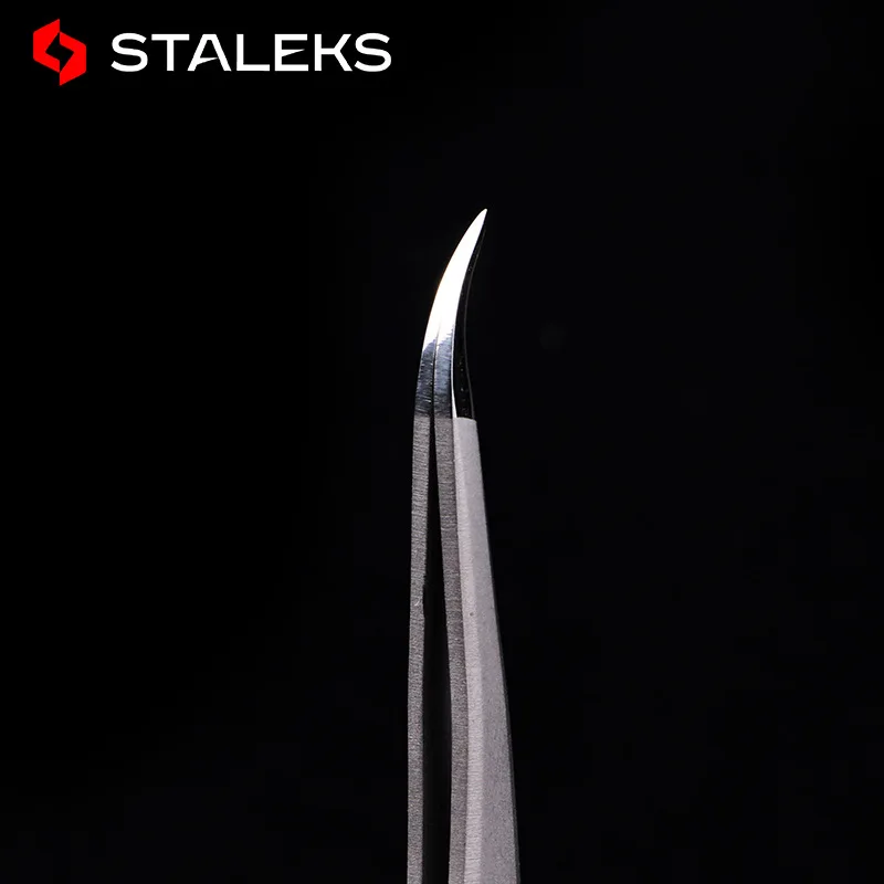 1pc STALEKS TE-41-3 High Quality Graft Eyelash Tool High Precision False Eyelash Tweezers Eyelash Makeup Assistance Tool