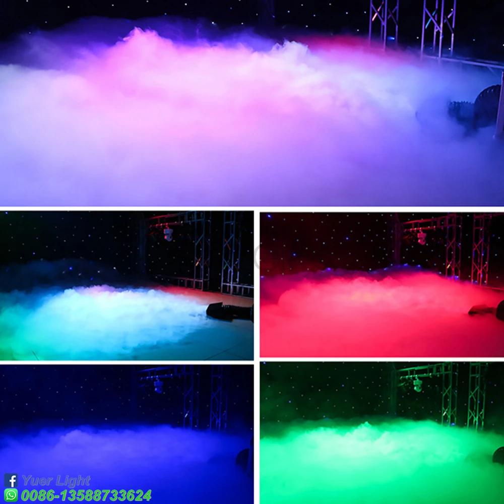 Imagem -06 - Equipamento de Palco para dj Party Show Água Low Fog Machine Água Base Fog Machine Deitado Baixo Efeito de Gelo Seco com Tanque de Água