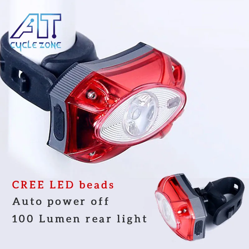 CREE 3W USB Rechargeable MTB Powerful Rear Light Bicycle Flashlight Lantern for Bike Bicycle LED Tail Light Lamp  Bike Lights