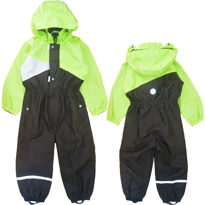 Children\'s winter outdoor one-piece ski suit windproof and snow-proof water plus velvet thickening snow ski equipment coverall