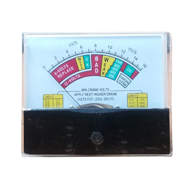 44C2 DC Voltmeter Analog Panel Voltage Meter Mechanical Pointer Type MINI Crank Volts Meter Voltmeter for battery 12V