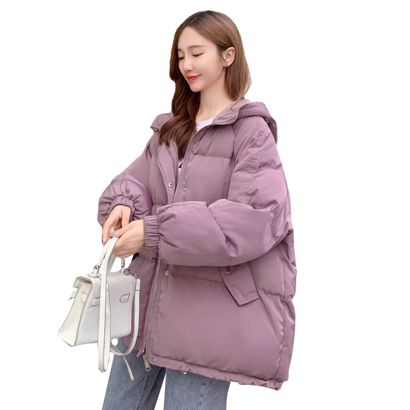 Frauen Winter Mäntel Weibliche 2023 Koreanischen Mit Kapuze Winter Parker Jacke Frau Dicke Baumwolle Parka Oversize Lose Jacken Überwinden