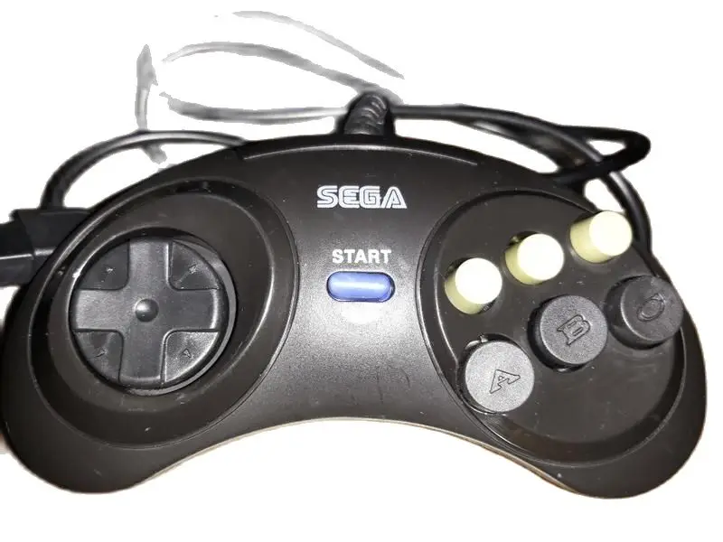 Mando Original Sega Saturn, controlador oficial Sega Genesis, almohadilla de Arcade de 6 botones para Sega, Puerto Original