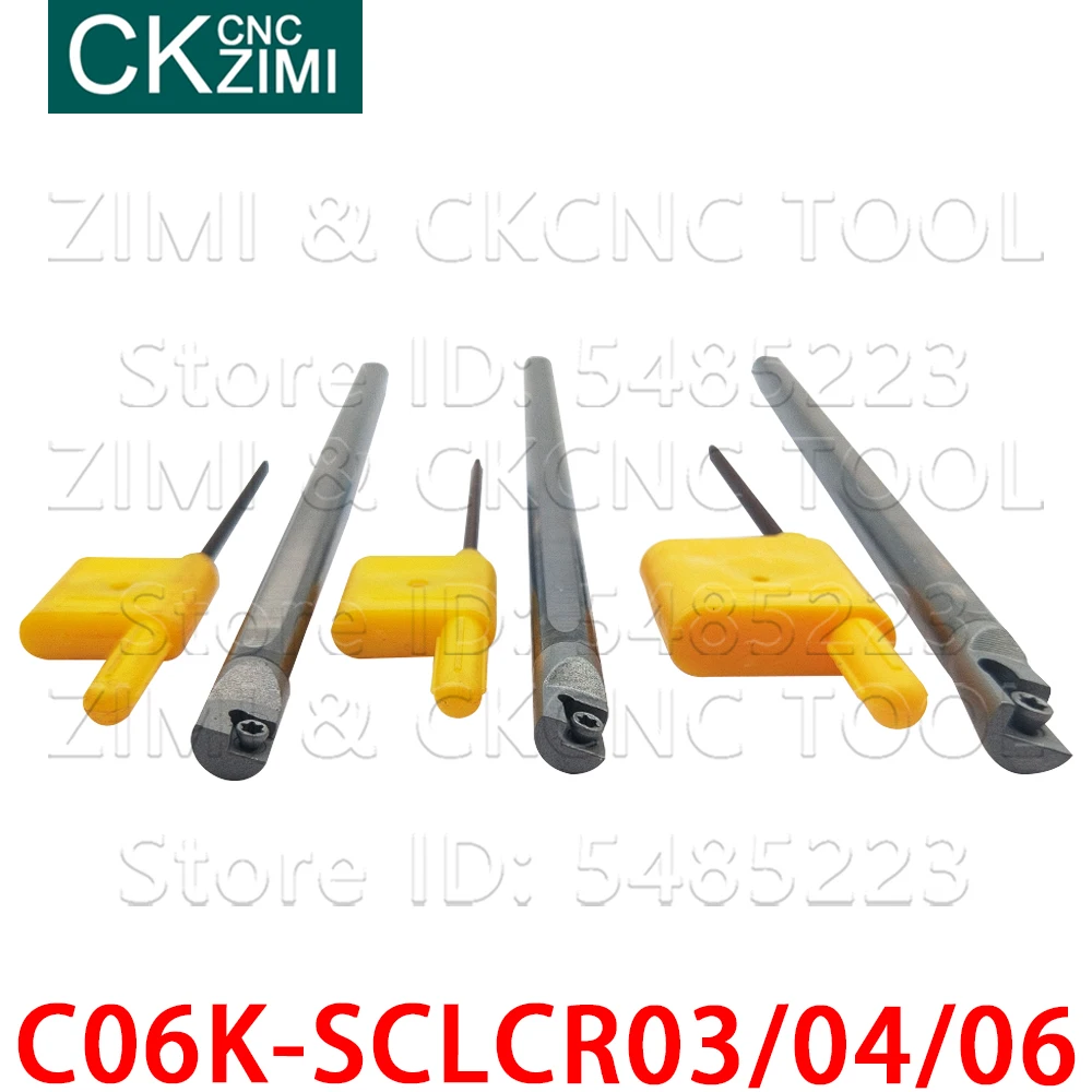 1 قطعة C06K-SCLCR03 C06K-SCLCR04 C06K-SCLCR06 التنغستن الصلب الداخلية وانتقل المخرطة بار حامل أدوات SCLCR ل CCMT 0401 0602 09T3