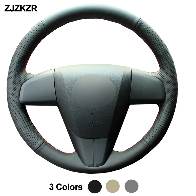 Car Auto Steering-Wheel Cover For Mazda 3 Axela 2010 - 2013 Mazda 5 Mazda 6 CX-7 CX-9 Mazdaspeed3 (US) Funda Volante 2011 2012