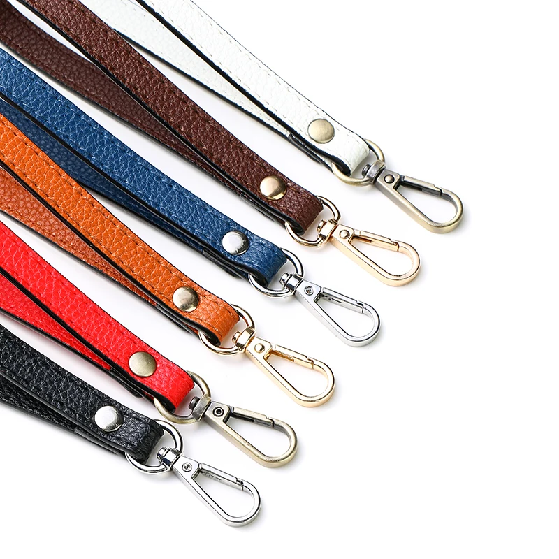 Women Simple Handle Purse Bag Belt Replacement All-Match Clutch Bag Strap Solid Color Wallet Belt Women Wrist Short Bag Strap