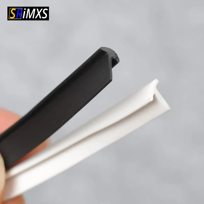 2M Car Rubber Sealing Strip Universal Car Door Sealing Strip Inclined T-Shaped Weatherproof Edge Trim Car Interior Accessories