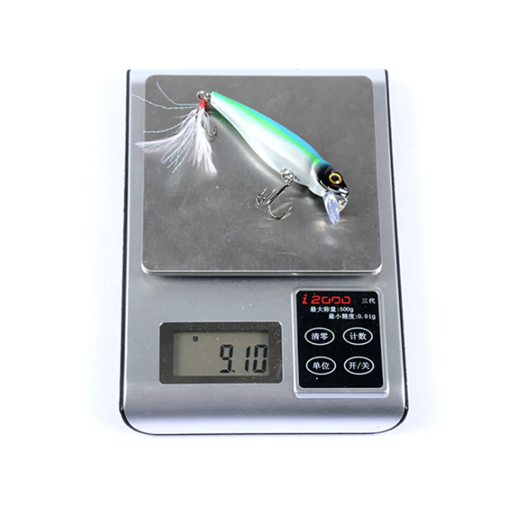 1pcs Trolling Minnow Fishing Lure 8.6cm 9.1g Crankbait Hard Artificial Bait Deep Water Wobblers Trout Pike Carp Bass Tackle