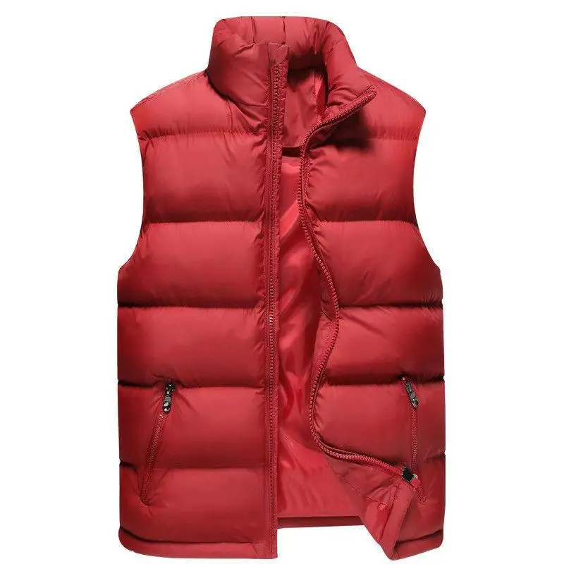 Multicolor Men Cotton Down Puffer Gilet Vest Body Warmer Waistcoat Padded Outwear Jacket Comfortable Fashion Simplicity Casual