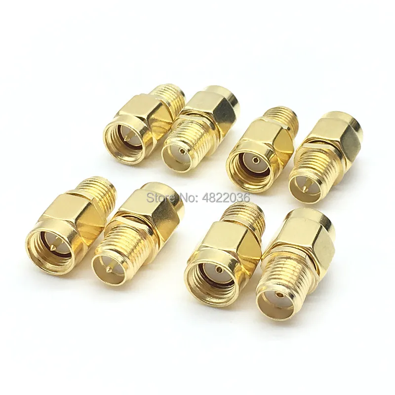 2pcs connector RF coaxial coax adapter SMA male female RP SMA to SMA male RP-SMA Connector