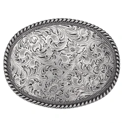 Flower Pattern Metal Belt Buckle Fashion