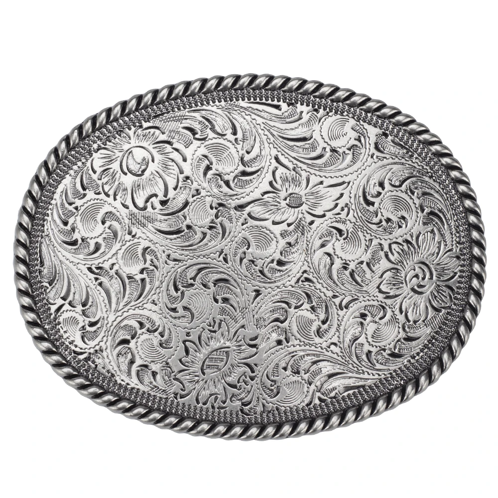 Flower Pattern Metal Belt Buckle Fashion