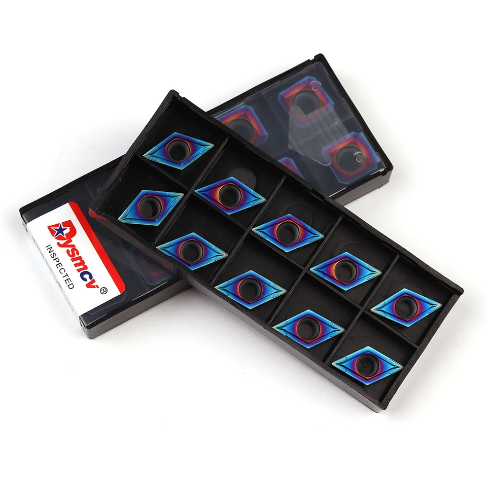 DCMT11T304 DCMT11T308 عالية الجودة لون الدائرة الداخلية تحول أداة شفرة من الكربيد تحول مخرطة باستخدام الحاسب الآلي شفرة