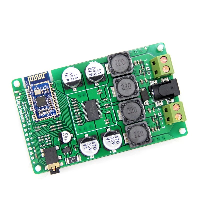 5.0 Power Amplifier Board 2x30W/20W Support AUX Input Support Serial Port Change Name Password with Terminal Block