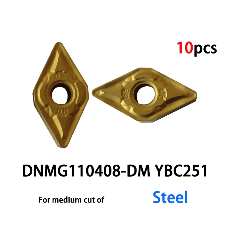 

10pcs Turning Tools DNMG110408 -DM YBC251 DNMG110408 DM insert Carbide Turning tool part cutting inserts DNMG110408-DM