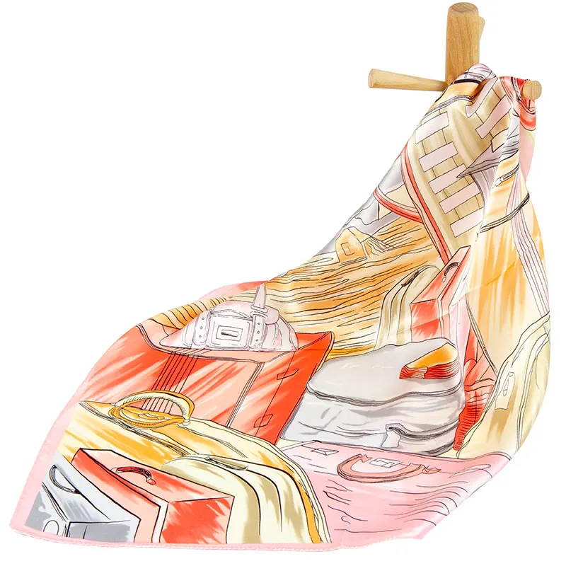 

High-quality Pure Silk Scarf Women Bandana Female Hair Scarf Women's Natural Silk Square Headband Head Scarf for Women Luggage