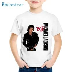 Camiseta moderna de Michael Jackson Rock N Roll para niños, Tops de verano para niños, ropa informal para bebés, oHKP5145