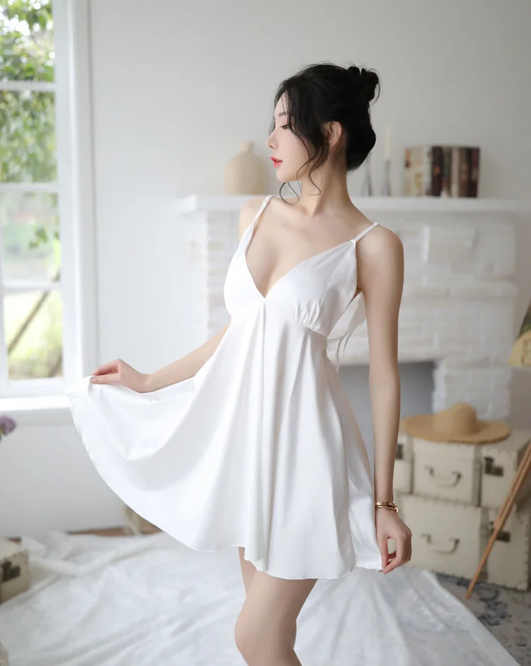 Fashion Casual Beach Dress V-neck Spaghetti Strap With Lace Wing Braces Dress Sexy Women Slim Jumper Dress