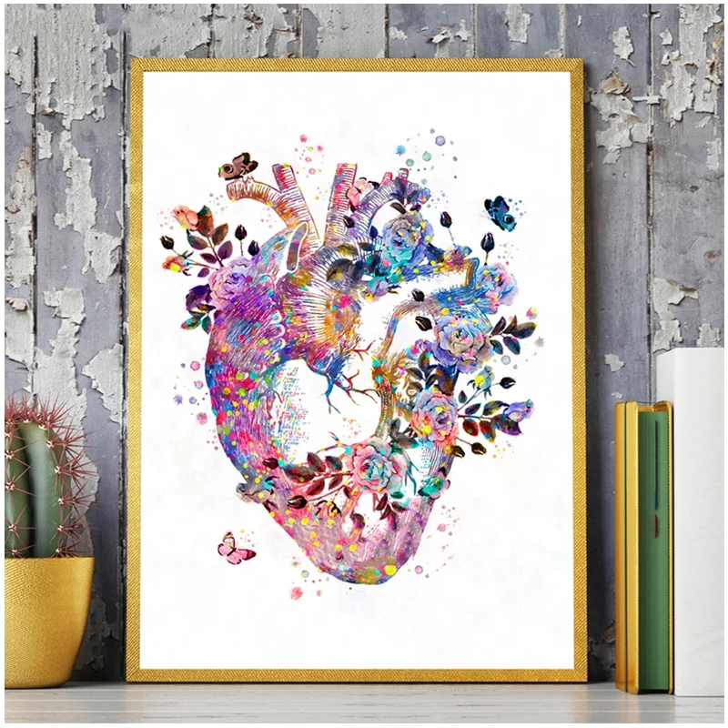 Cuore organi umani anatomia medica pittura diamante fai da te adesivo rotondo completo trapano punto croce ricamo medicina regalo ZP-3039